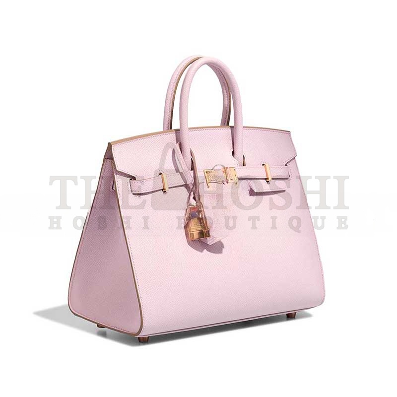 H**me5 BIRKIN 25 EPSOM ROSE-GOLD HARDWARE ROSE SAKURA 635247 (25*20*13cm) Master Quality